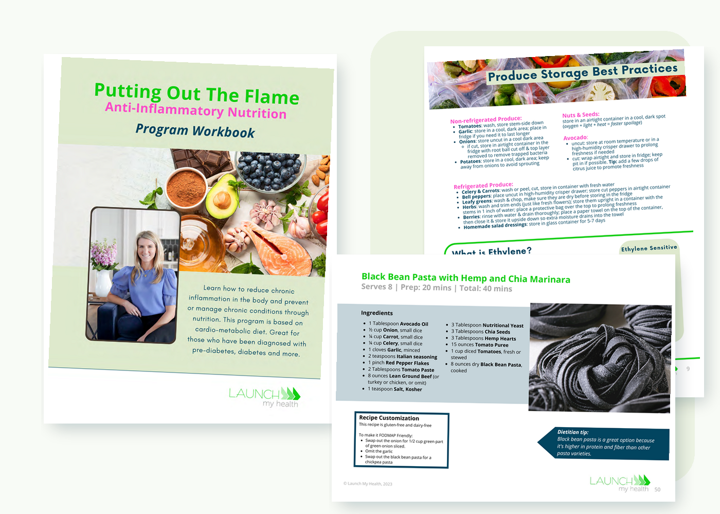 Launch My Health workbook, recipe and practical nutrition resources
